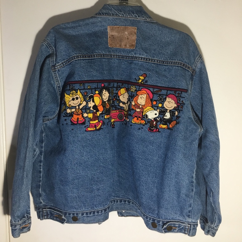 Womens Peanut By Design Snoopy Large Denim Jacket